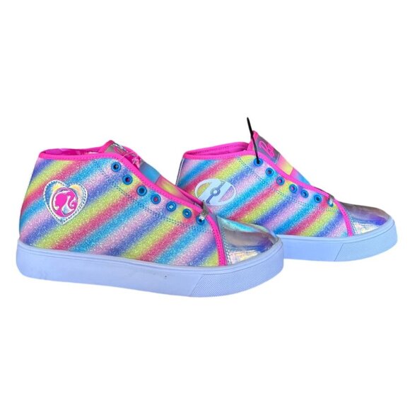 Heelys Little Girls Veloz Barbie High Top Wheeled Sneakers Size Youth 8 LDS 9 - Picture 4 of 12